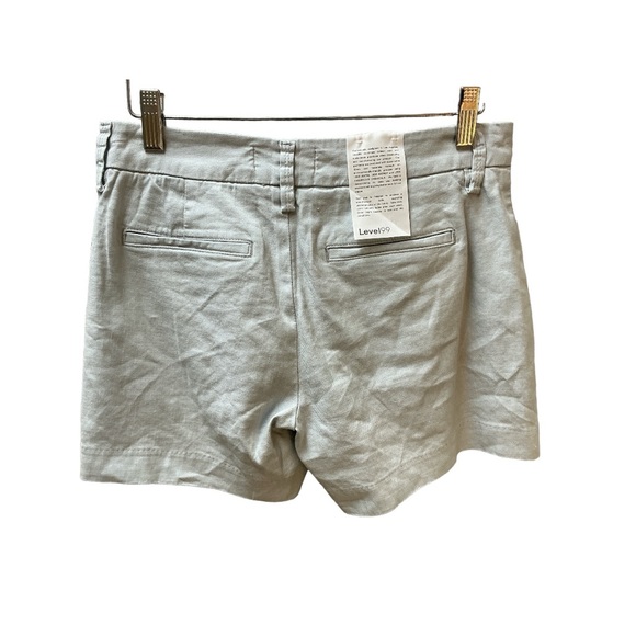 NWT Level 99 Shorts luxury Tencel linen lyocell size 24 2 pockets XS - Picture 2 of 9